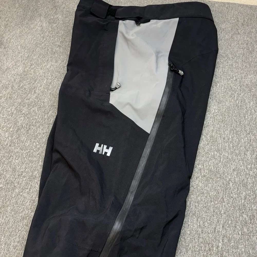 Helly Hansen Snow Pants Mens L‎ Black Helly Tech RECCO Primaloft Insulated Ski